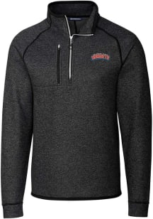 Cutter and Buck Delaware State Hornets Mens Charcoal Mainsail Long Sleeve 1/4 Zip Pullover