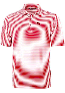 Cutter and Buck Nebraska Cornhuskers Red Virtue Eco Pique Big and Tall Polo