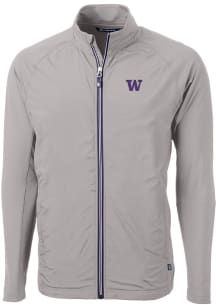 Grey Washington Huskies Cutter and Buck Mens Adapt Eco Big and Tall Light Weight Jacket