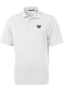 Washington Huskies White Cutter and Buck Virtue Eco Pique Big and Tall Polo