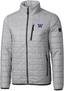 Grey Washington Huskies Cutter and Buck Mens Rainier PrimaLoft Big and Tall Lined Jacket