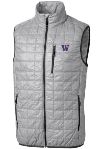 Grey Washington Huskies Cutter and Buck Big and Tall Rainier PrimaLoft Mens Vest