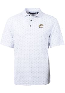 Western Michigan Broncos White Cutter and Buck Virtue Eco Pique Tile Big and Tall Polo