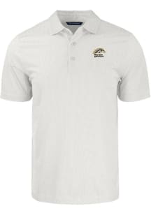 Western Michigan Broncos White Cutter and Buck Pike Symmetry Big and Tall Polo