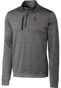 Cutter and Buck Nebraska Cornhuskers Mens Grey Stealth Big and Tall 1/4 Zip Pullover