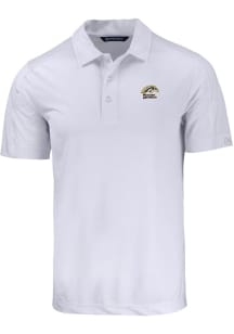 Mens Western Michigan Broncos White Cutter and Buck Prospect Short Sleeve Polo Shirt