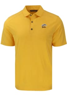 Mens Western Michigan Broncos Gold Cutter and Buck Forge Recycled Short Sleeve Polo Shirt