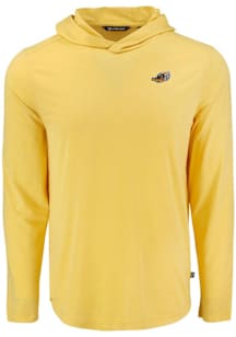 Cutter and Buck Akron RubberDucks Mens Yellow Coastline Eco Long Sleeve Hoodie