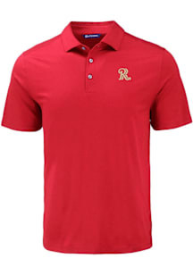 Cutter and Buck Frisco Rough Riders Mens Red Coastline Eco Short Sleeve Polo