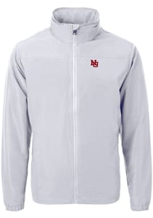 Cutter and Buck Nebraska Cornhuskers Mens Grey Charter Eco Big and Tall Light Weight Jacket