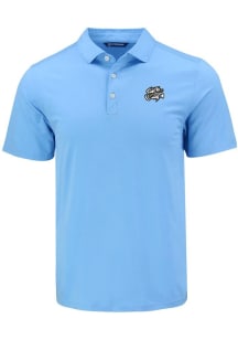 Cutter and Buck Omaha Storm Chasers Mens Light Blue Coastline Eco Short Sleeve Polo