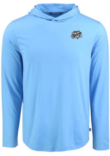 Cutter and Buck Omaha Storm Chasers Mens Light Blue Coastline Eco Long Sleeve Hoodie