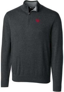 Cutter and Buck Nebraska Cornhuskers Mens Charcoal Lakemont Big and Tall 1/4 Zip Pullover