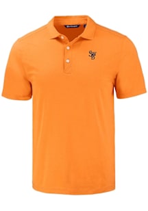 Cutter and Buck Scranton Wilkes Mens Orange Coastline Eco Short Sleeve Polo