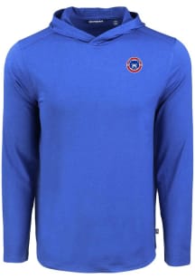 Cutter and Buck South Bend Cubs Mens Blue Coastline Eco Long Sleeve Hoodie