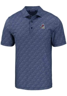 Cutter and Buck Springfield Cardinals Mens Navy Blue Pike Pebble Short Sleeve Polo