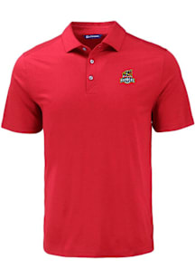 Cutter and Buck Toledo Mud Hens Mens Cardinal Coastline Eco Short Sleeve Polo