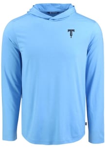 Cutter and Buck Tulsa Drillers Mens Light Blue Coastline Eco Long Sleeve Hoodie