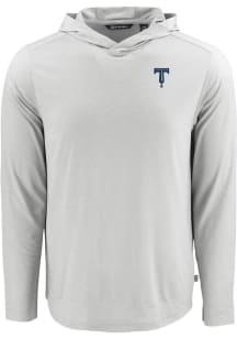 Cutter and Buck Tulsa Drillers Mens Grey Coastline Eco Long Sleeve Hoodie