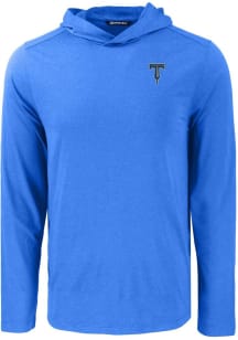 Cutter and Buck Tulsa Drillers Mens Blue Coastline Eco Long Sleeve Hoodie