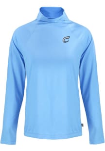 Cutter and Buck Columbus Clippers Womens Light Blue Coastline Eco Funnel Neck Crew Sweatshirt