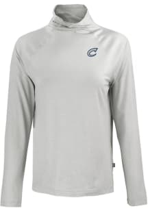 Cutter and Buck Columbus Clippers Womens Grey Coastline Eco Funnel Neck Crew Sweatshirt