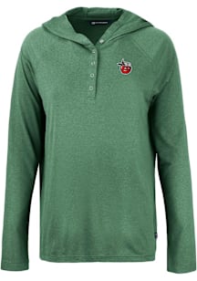 Cutter and Buck Fort Wayne TinCaps Womens Green Coastline Eco Hooded Sweatshirt
