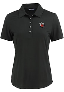 Cutter and Buck Fort Wayne TinCaps Womens Black Coastline Eco Short Sleeve Polo Shirt