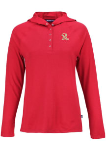 Cutter and Buck Frisco Rough Riders Womens Red Coastline Eco Hooded Sweatshirt