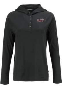 Cutter and Buck Lansing Lugnuts Womens Black Coastline Eco Hooded Sweatshirt
