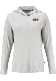 Cutter and Buck Lansing Lugnuts Womens Grey Coastline Eco Hooded Sweatshirt