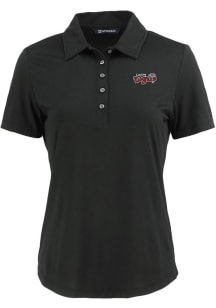 Cutter and Buck Lansing Lugnuts Womens Black Coastline Eco Short Sleeve Polo Shirt