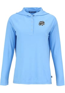 Cutter and Buck Omaha Storm Chasers Womens Light Blue Coastline Eco Hooded Sweatshirt