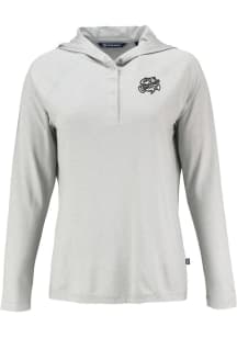 Cutter and Buck Omaha Storm Chasers Womens Grey Coastline Eco Hooded Sweatshirt