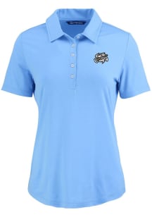 Cutter and Buck Omaha Storm Chasers Womens Light Blue Coastline Eco Short Sleeve Polo Shirt