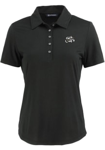 Cutter and Buck Omaha Storm Chasers Womens Black Coastline Eco Short Sleeve Polo Shirt