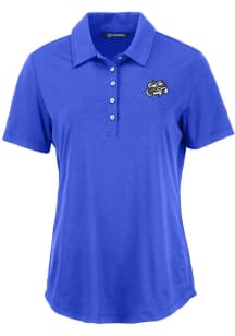 Cutter and Buck Omaha Storm Chasers Womens Blue Coastline Eco Short Sleeve Polo Shirt