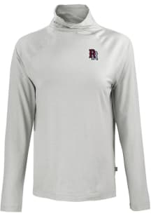 Cutter and Buck Round Rock Express Womens Grey Coastline Eco Funnel Neck Crew Sweatshirt