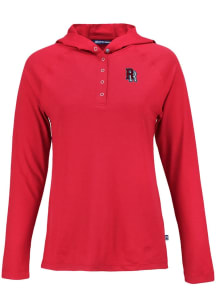 Cutter and Buck Round Rock Express Womens Red Coastline Eco Hooded Sweatshirt