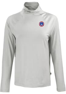 Cutter and Buck South Bend Cubs Womens Grey Coastline Eco Funnel Neck Crew Sweatshirt