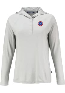Cutter and Buck South Bend Cubs Womens Grey Coastline Eco Hooded Sweatshirt