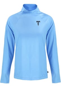 Cutter and Buck Tulsa Drillers Womens Light Blue Coastline Eco Funnel Neck Crew Sweatshirt