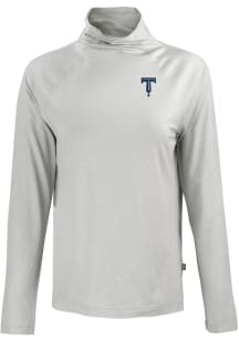 Cutter and Buck Tulsa Drillers Womens Grey Coastline Eco Funnel Neck Crew Sweatshirt