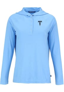 Cutter and Buck Tulsa Drillers Womens Light Blue Coastline Eco Hooded Sweatshirt