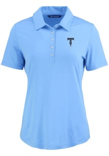 Cutter and Buck Tulsa Drillers Womens Light Blue Coastline Eco Short Sleeve Polo Shirt