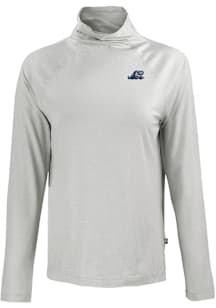 Cutter and Buck West Michigan Whitecaps Womens Grey Coastline Eco Funnel Neck Crew Sweatshirt
