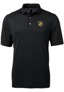 Cutter and Buck Army Black Knights Black Virtue Eco Pique Tile Big and Tall Polo