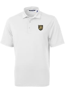 Cutter and Buck Army Black Knights Mens White Virtue Eco Pique Short Sleeve Polo