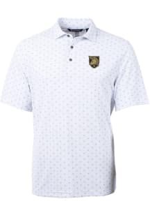 Cutter and Buck Army Black Knights Mens White Virtue Eco Pique Tile Short Sleeve Polo