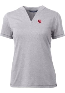 Cutter and Buck Nebraska Cornhuskers Womens Grey Forge Short Sleeve T-Shirt